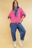 Big Softie Cap Sleeve Knit Top Hot Pink